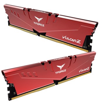 Team T-Force Vulcan Z Red 16GB 2x8GB 3200MHz CL16 DDR4 Gaming Ram (TLZRD416G3200HC16CDC01)